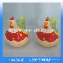 2016 new arrival ceramic chicken salt and pepper shaker